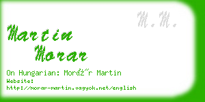 martin morar business card